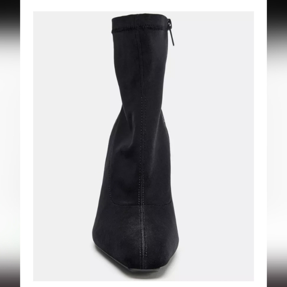 Zara Sleek Black Heeled Boots - Picture 3 of 8